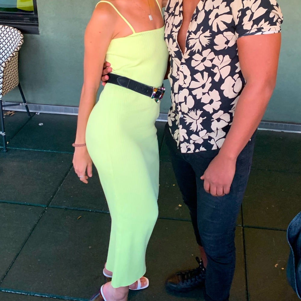 Lime Green 💚 Zara Maxi Dress